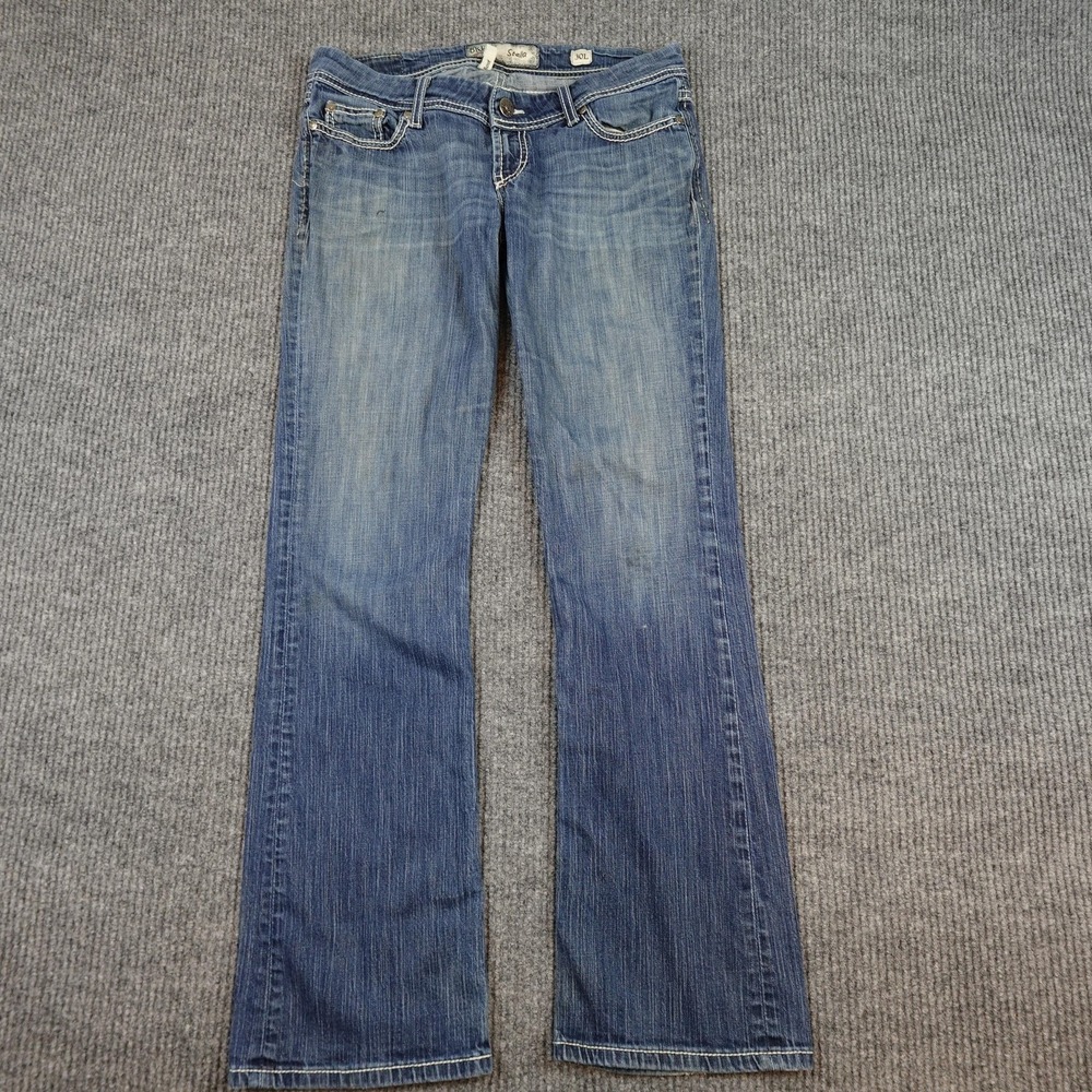 BKE Stella Bootcut Jeans Womens 30L 32x31 Blue Medium Wash Low Rise Denim